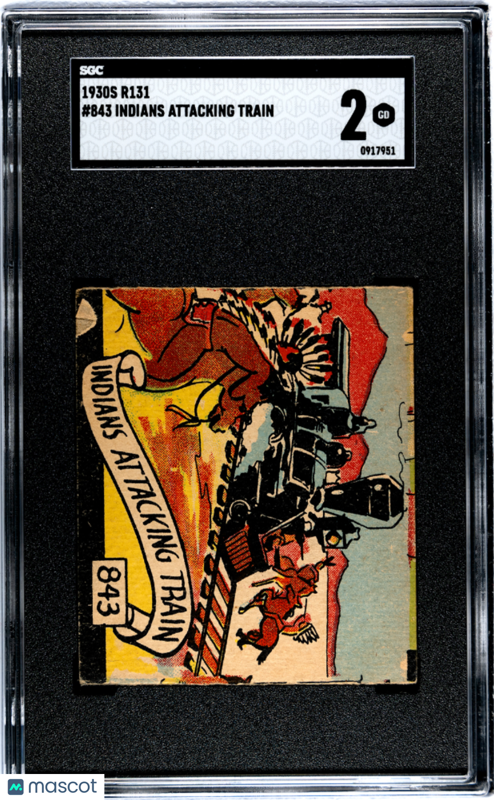 1930s R131 Indians Attacking Train #843 SGC 2