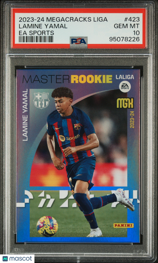2023-24 Panini Megacracks Laliga Ea Sports Lamine Yamal #423 PSA 10 RC