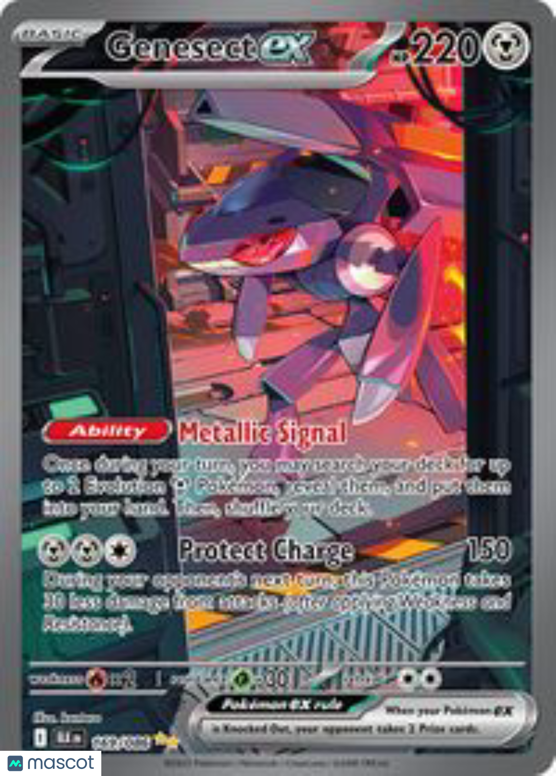 2025 Pokemon BLACK BOLT GENESECT EX #169 Unlimited AGS 9.5