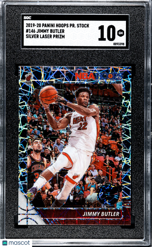2019 Panini Hoops Premium Stock Jimmy Butler #146 Silver Laser Prizm SGC 10