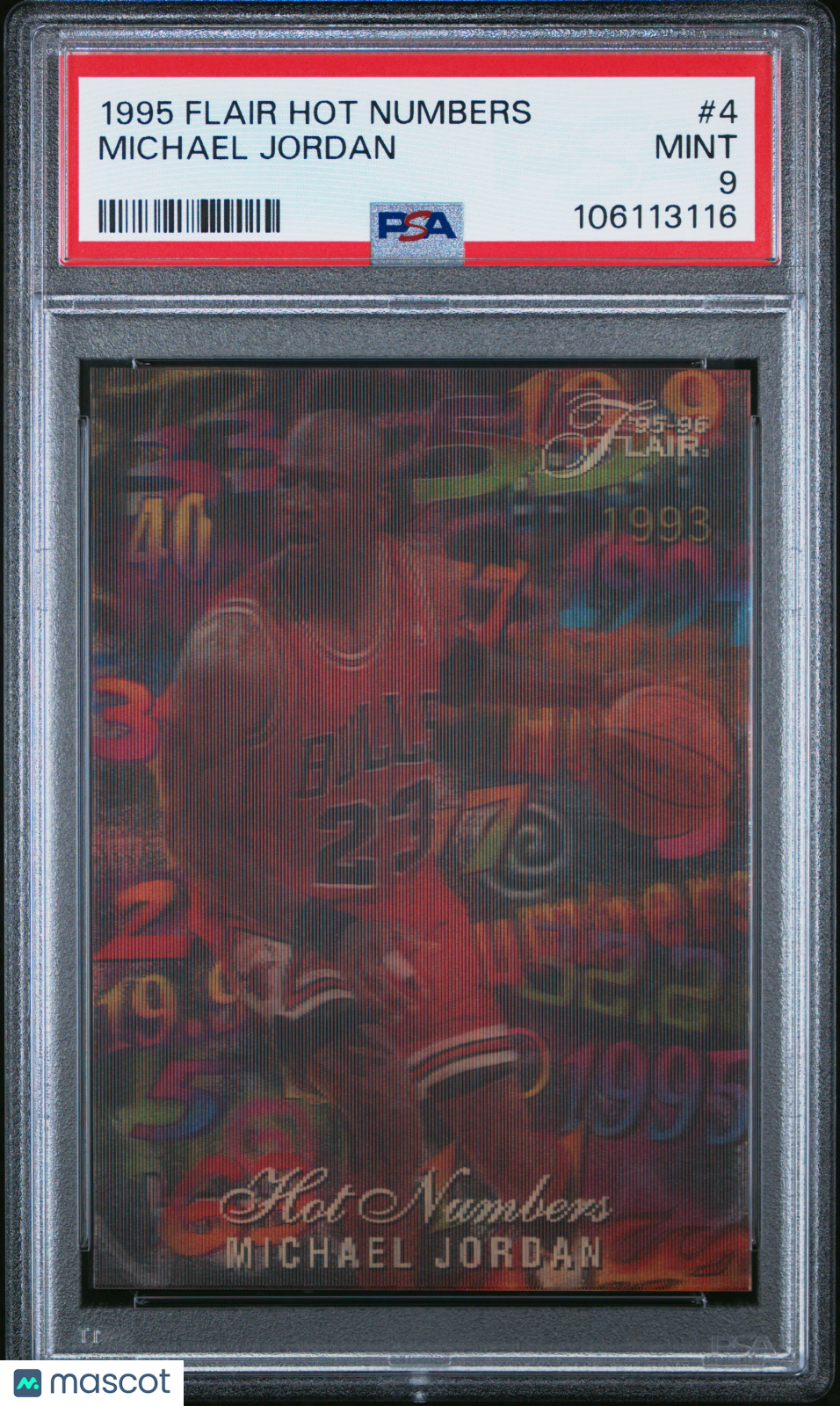 1995 Flair Hot Numbers Michael Jordan #4 PSA 9