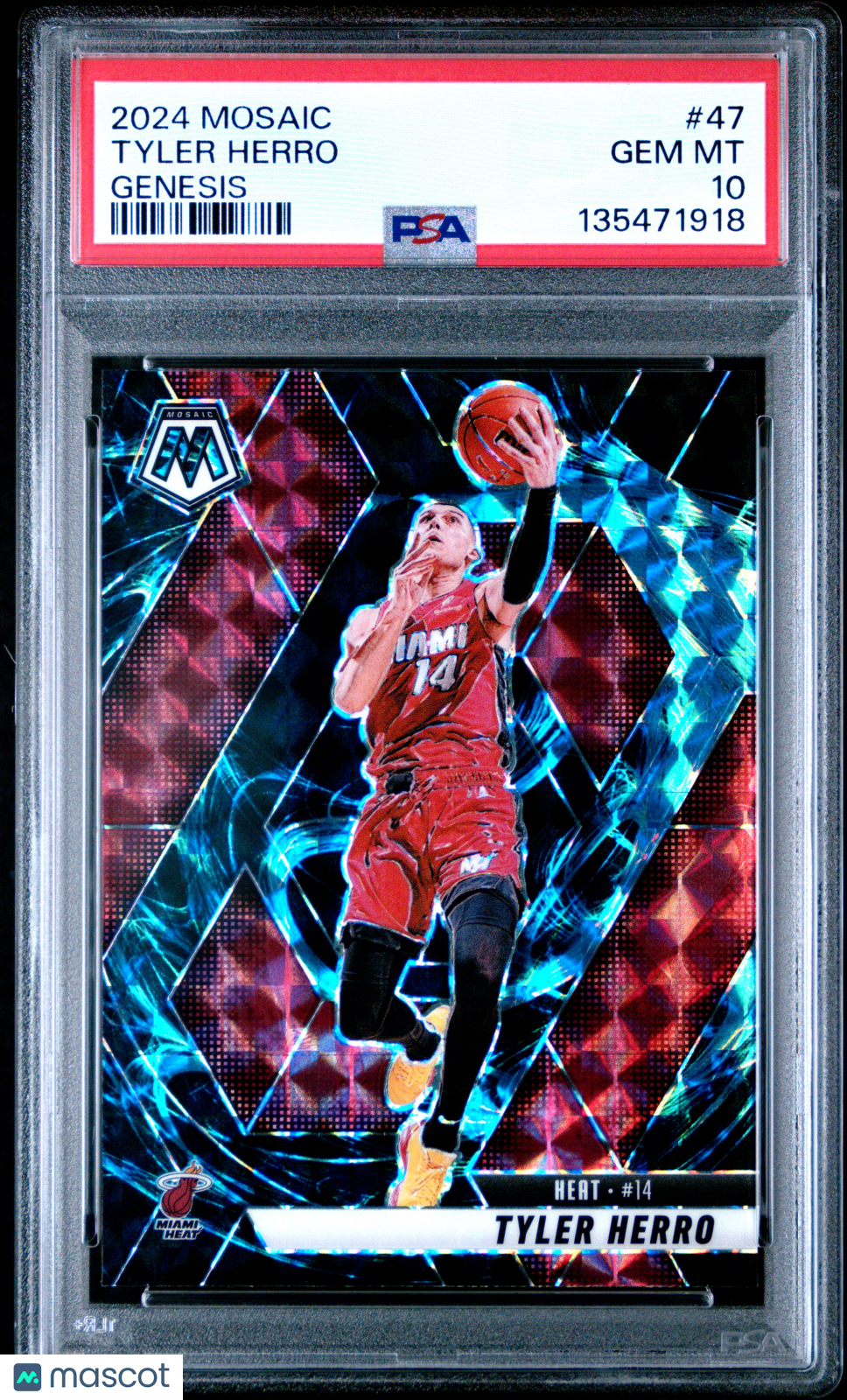 2024 Panini Mosaic Tyler Herro #47 Genesis PSA 10
