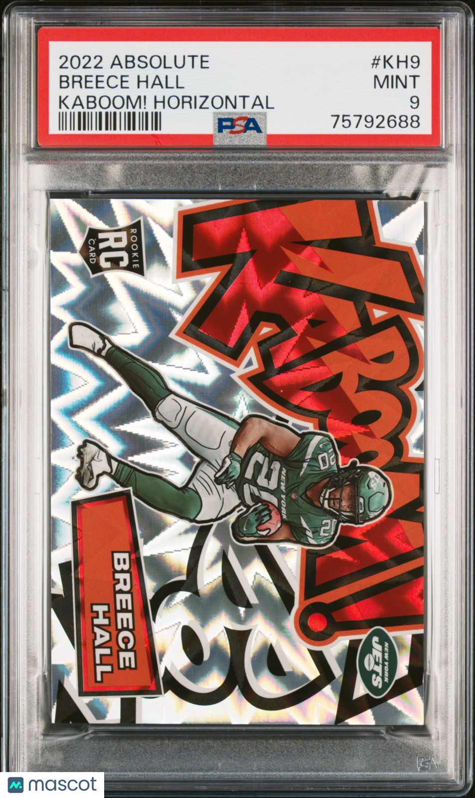 2022 Panini Absolute Kaboom! Horizontal Breece Hall #KH9 PSA 9