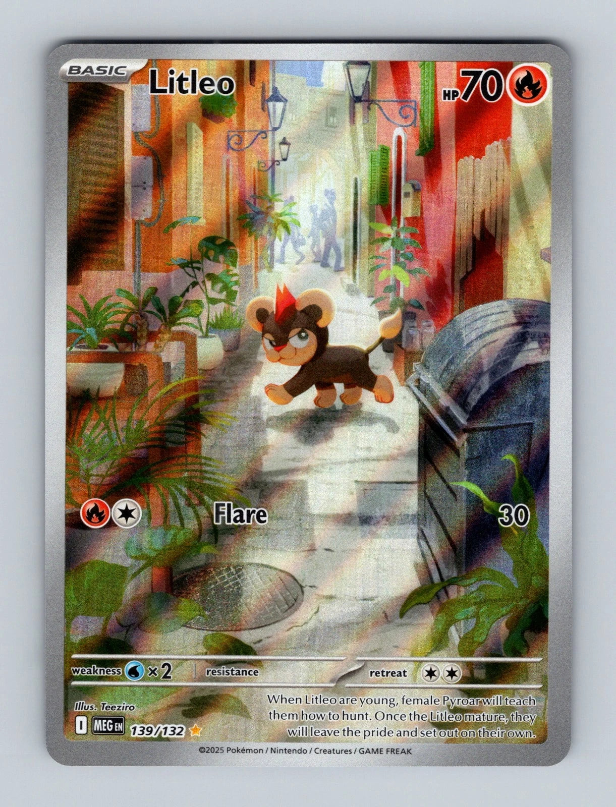 2025 Pokemon MEGA EVOLUTION Litleo #139 AGS 10
