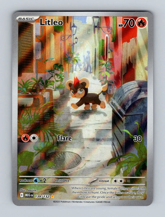 2025 Pokemon MEGA EVOLUTION Litleo #139 AGS 10