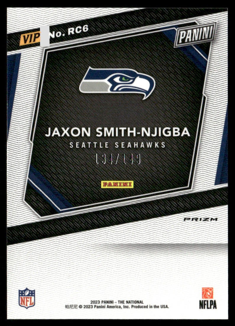 2023 Panini The National Jaxon Smith-Njigba blue sapphire /149 #RC6