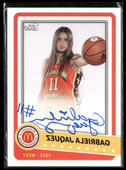 2022 Topps Chrome Mcdonalds All American Gabriela Jaquez Paper Auto #PA-GJ