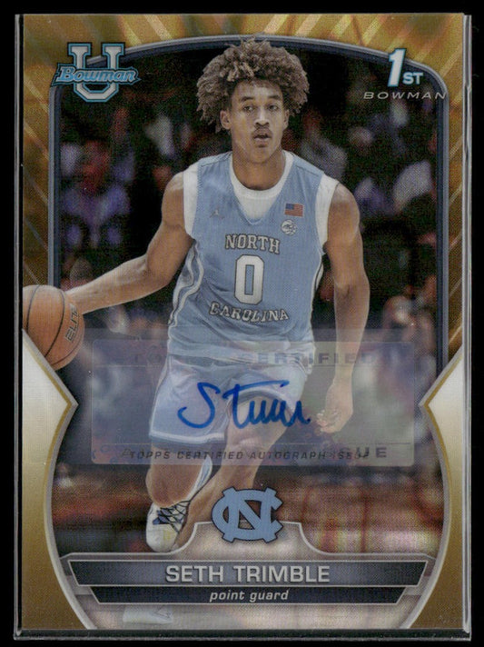 2023 Bowman University Chrome Seth Trimble gold auto /50 #38