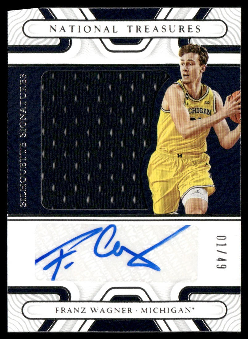 2022 Panini National Treasures Collegiate Franz Wagner Silhouette Signatures RPA /49 #LSS-FWA