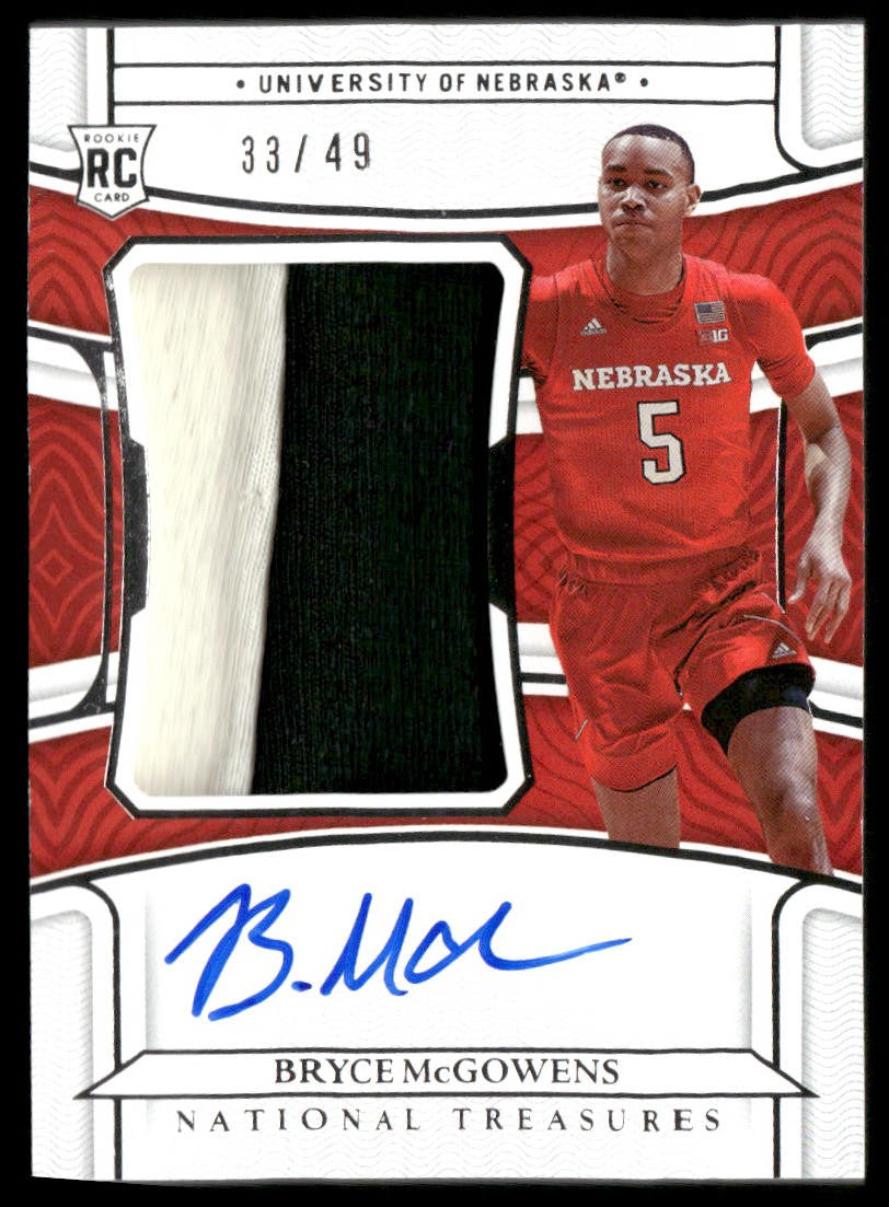 2022 Panini National Treasures Collegiate Bryce Mcgowens RPA /49 #25