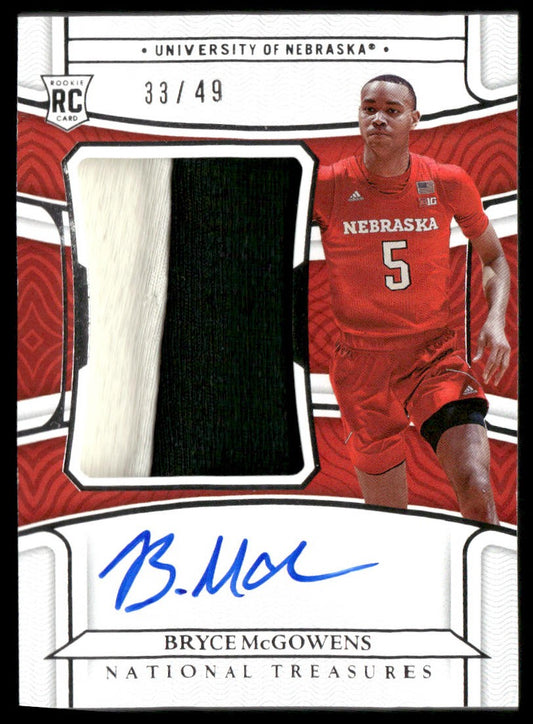 2022 Panini National Treasures Collegiate Bryce Mcgowens RPA /49 #25