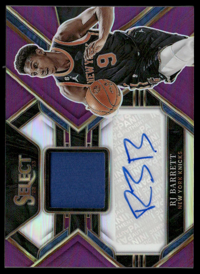 2022-23 Panini Select RJ Barrett Purple RPA /99 #AM-RJB