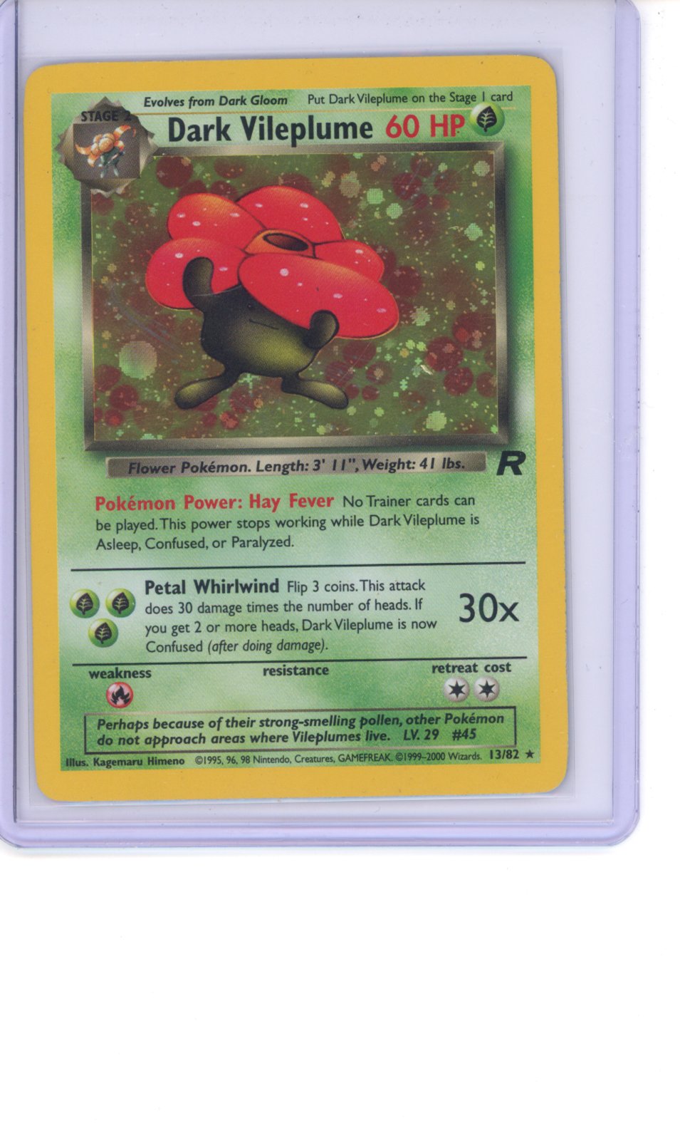 Dark Vileplume #13 Pokemon Team Rocket MP