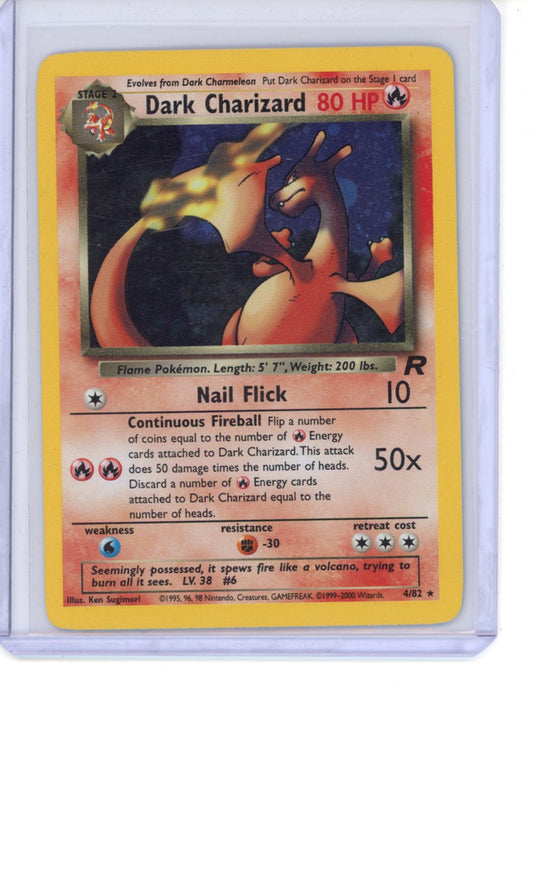 Dark Charizard #4 Pokemon Team Rocket MP HOLO