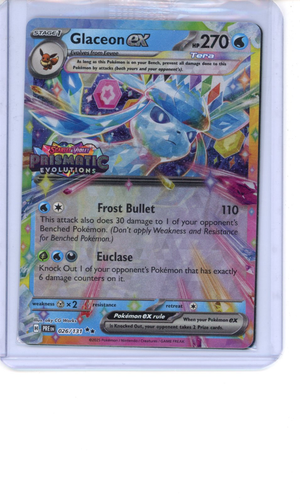 Glaceon ex - 026/131 (Prismatic Evolutions Stamp) NM