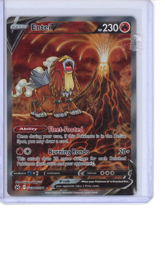 Entei V #GG36 Pokemon Crown Zenith NM