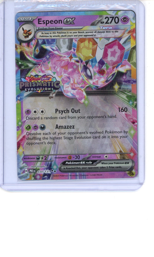 Espeon ex - 034/131 (Prismatic Evolutions Stamp)  NM