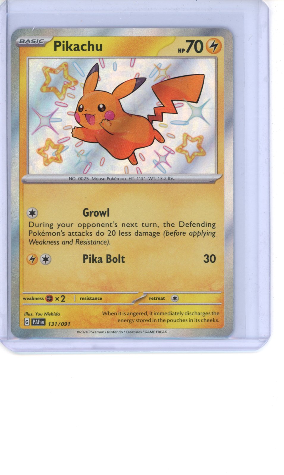 Pikachu - 131/091 - SV: Paldean Fates NM