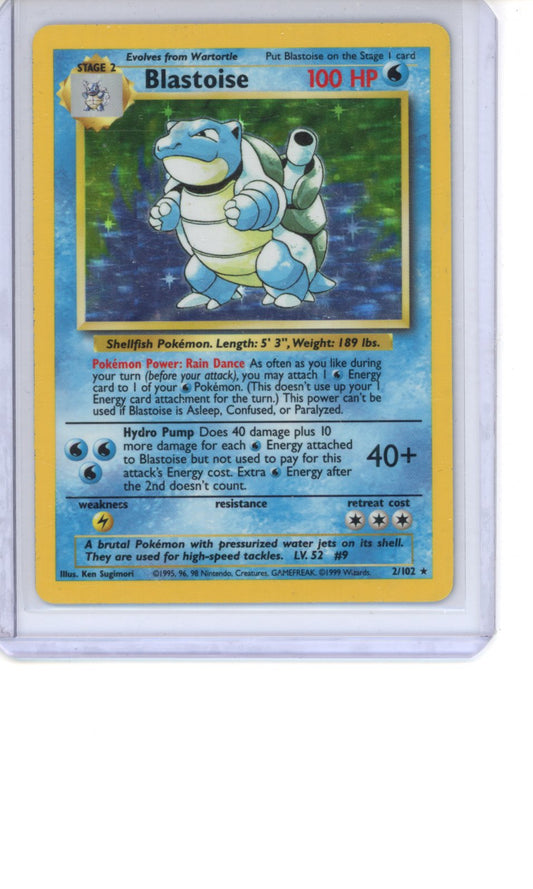 Blastoise #2 Pokemon Base Set Holo HP