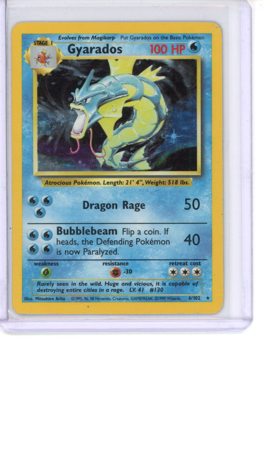 Gyarados #6 Base Set Unlimited HP