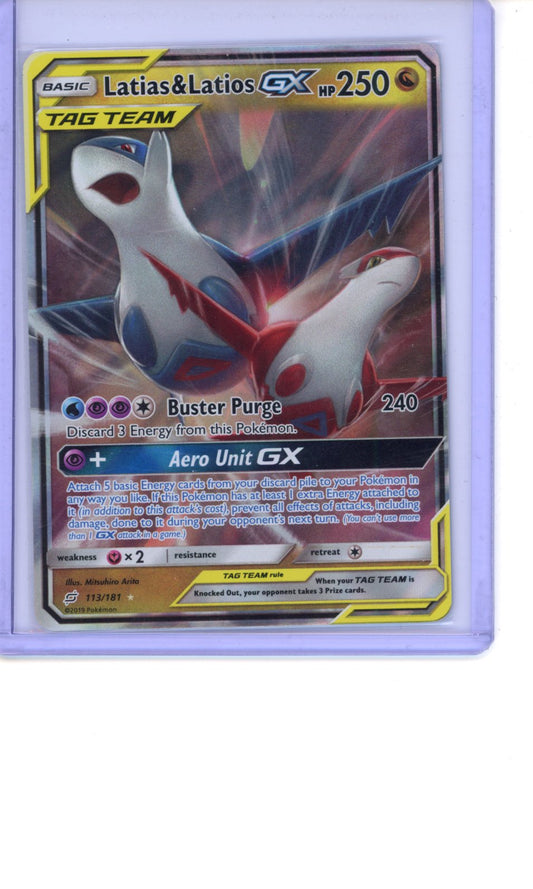 Latias & Latios GX 113 Pokemon Team Up NM