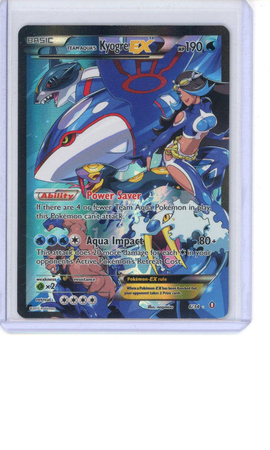 Team Aqua's Kyogre EX 6 Pokemon Double Crisis DMG