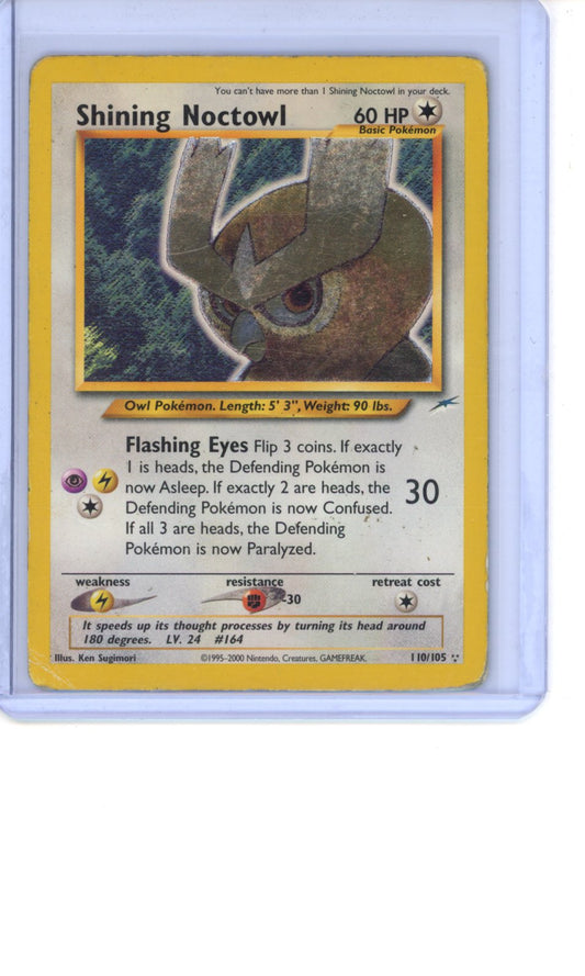 Shining Noctowl #110 Pokemon Neo Destiny HP