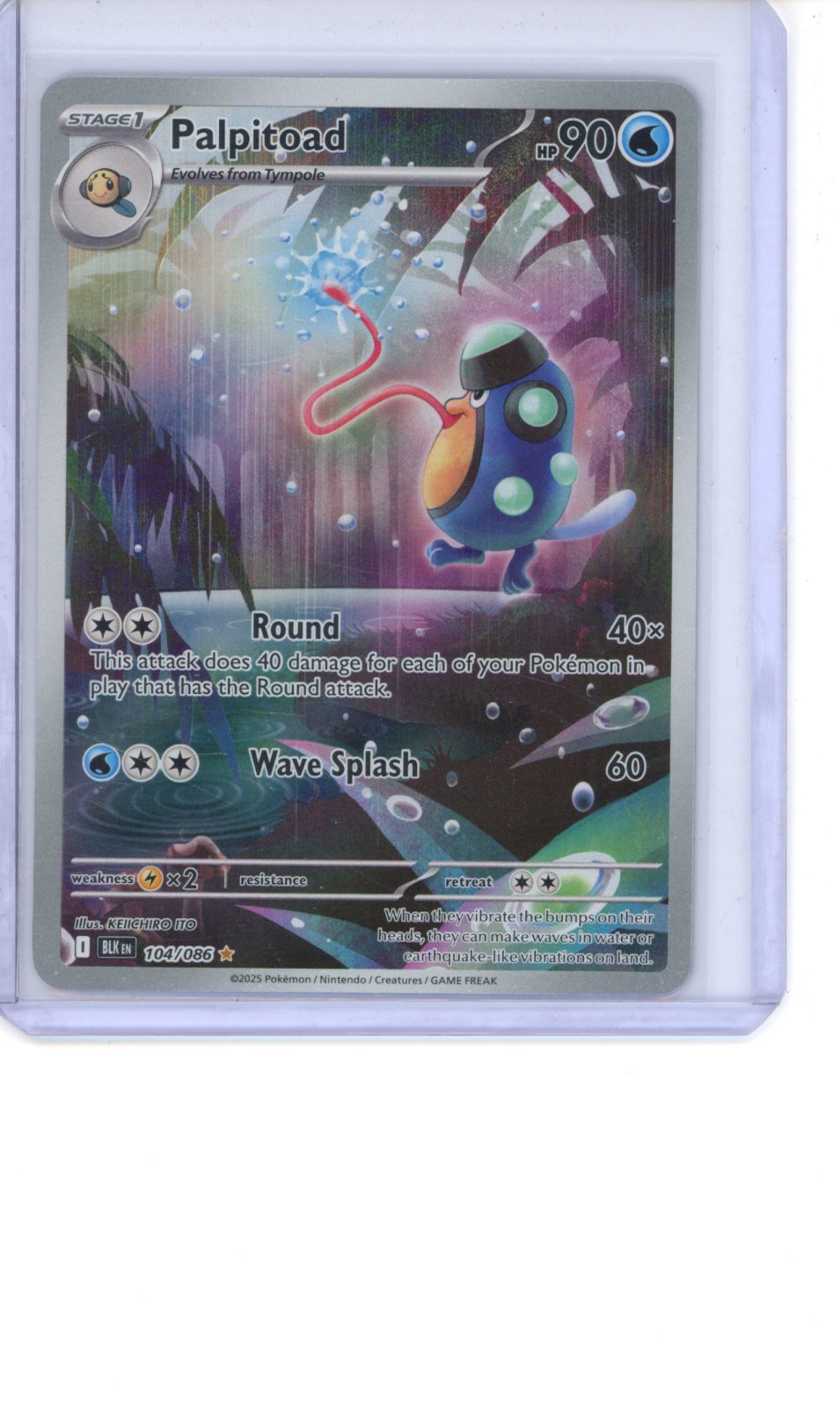 Palpitoad #104 Pokemon Black Bolt NM