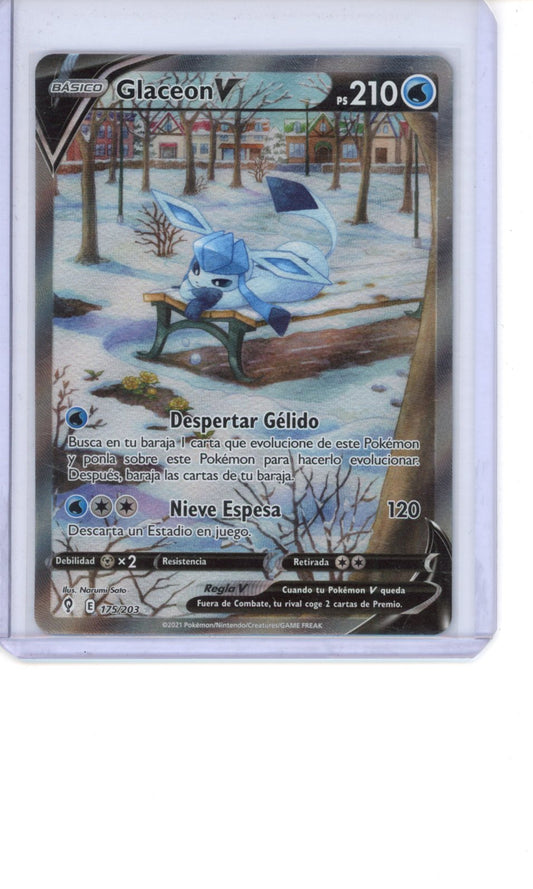 Glaceon V SPANISH #175 Pokemon Evolving Skies NM