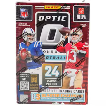 2023 Panini Donruss Optic Football 6-Pack Blaster Box (Purple Shock Parallels)