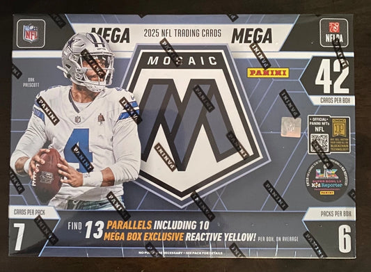 2025 Mosaic Football Mega Box (Reactive Yellow)