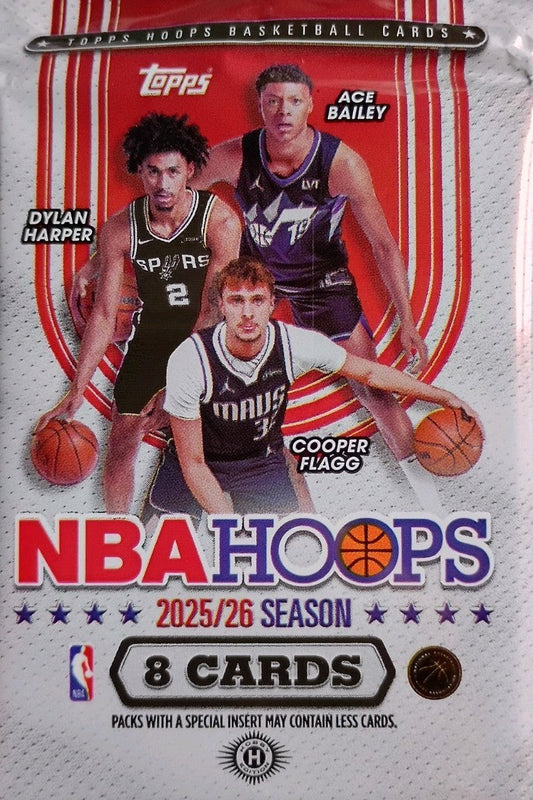 2025-26 Topps NBA Hoops Hobby Pack - 1 single pack