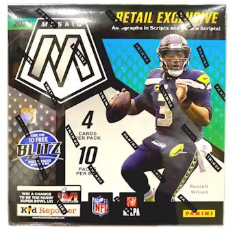 2021 Panini Mosaic Football Mega Box (Reactive Blue Parallels!)
